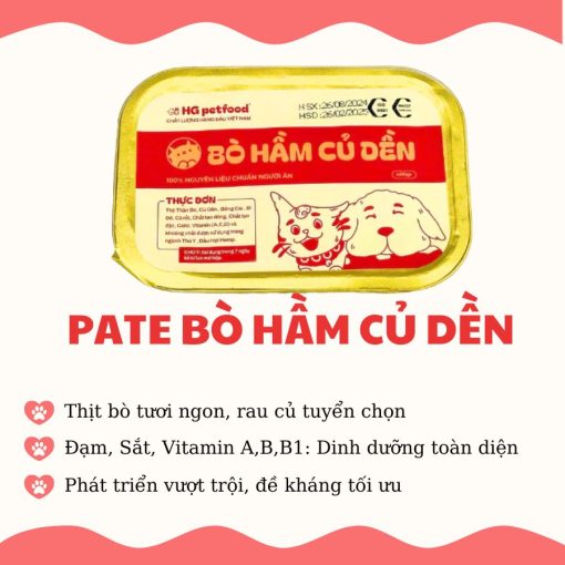 PATE BÒ HẦM CỦ DỀN