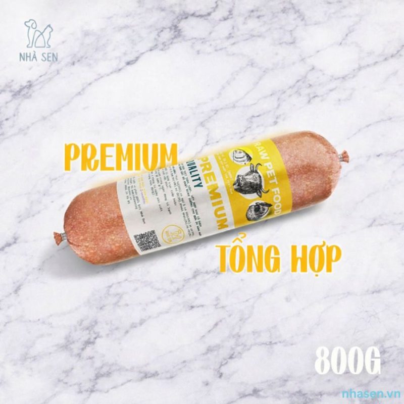 Thức ăn cho chó tươi công thức tổng hợp premium 800g với kết cấu mềm, dễ tiêu hóa, phù hợp cho nhiều độ tuổi. Sản phẩm được đóng gói dạng cây tiện lợi, giúp chủ nuôi dễ chia khẩu phần hằng ngày.
