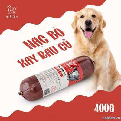 Thức ăn cho chó tươi đông lạnh từ nạc bò xay nhuyễn kết hợp rau củ tươi, cung cấp đạm chất lượng cao giúp chó phát triển cơ bắp và tăng sức bền. Sản phẩm được cấp đông chuẩn, giữ trọn dinh dưỡng, phù hợp cho chó vận động nhiều hoặc đang cần phục hồi thể trạng.
