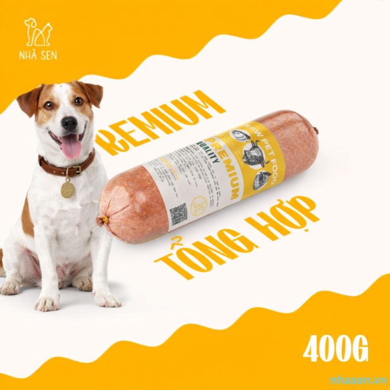 Thức ăn cho chó tươi đông lạnh dòng premium tổng hợp nhiều nguồn đạm và rau củ cân đối, phù hợp cho chó ăn hằng ngày. Công thức giúp chó dễ tiêu hóa, hạn chế mùi phân và duy trì thể trạng ổn định cho mọi giống chó.