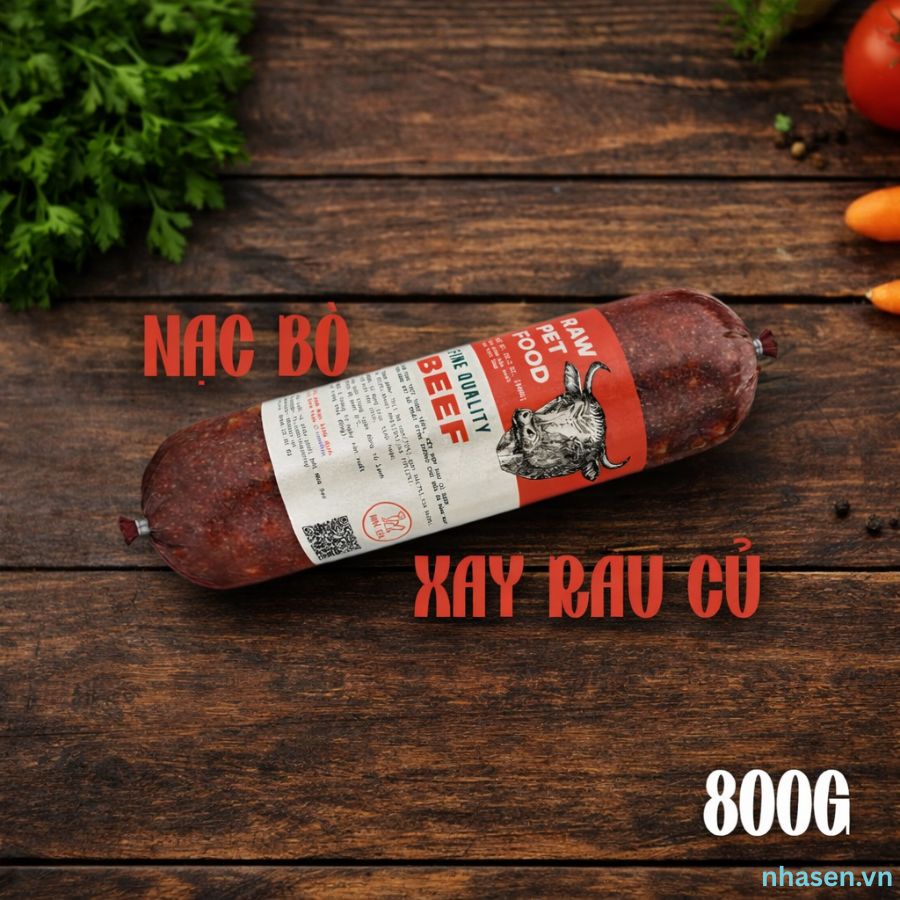 Raw food nạc bò xay tươi sạch cho chó mèo - Nhà Sen