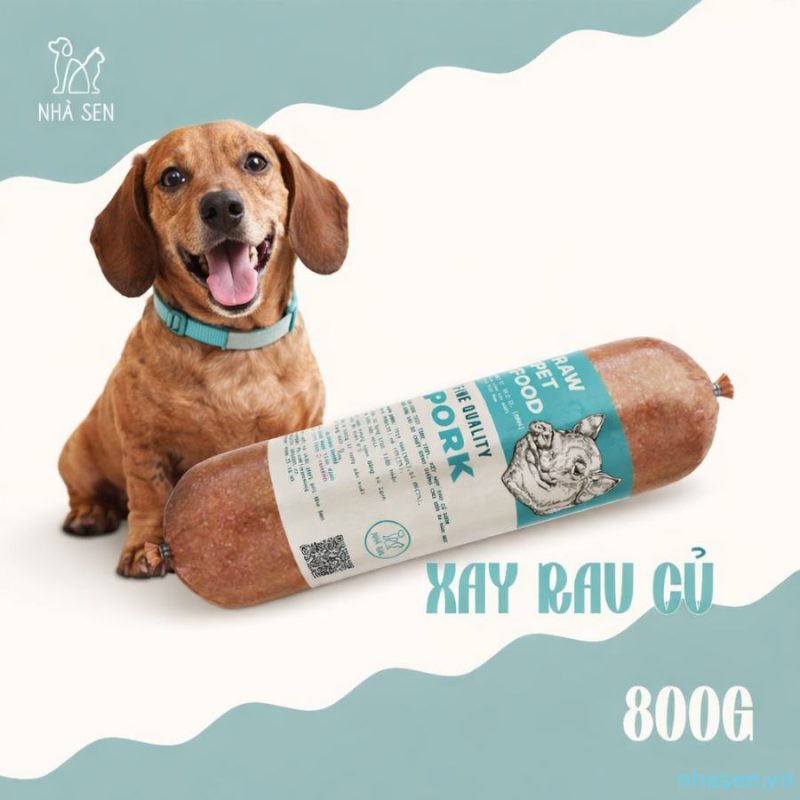 Thức ăn tươi cho chó tốt nhất từ nạc heo xay kết hợp rau củ tươi, cung cấp nguồn đạm vừa phải và chất xơ tự nhiên. Phù hợp cho chó ăn hằng ngày, chó ít vận động hoặc hệ tiêu hóa nhạy cảm.