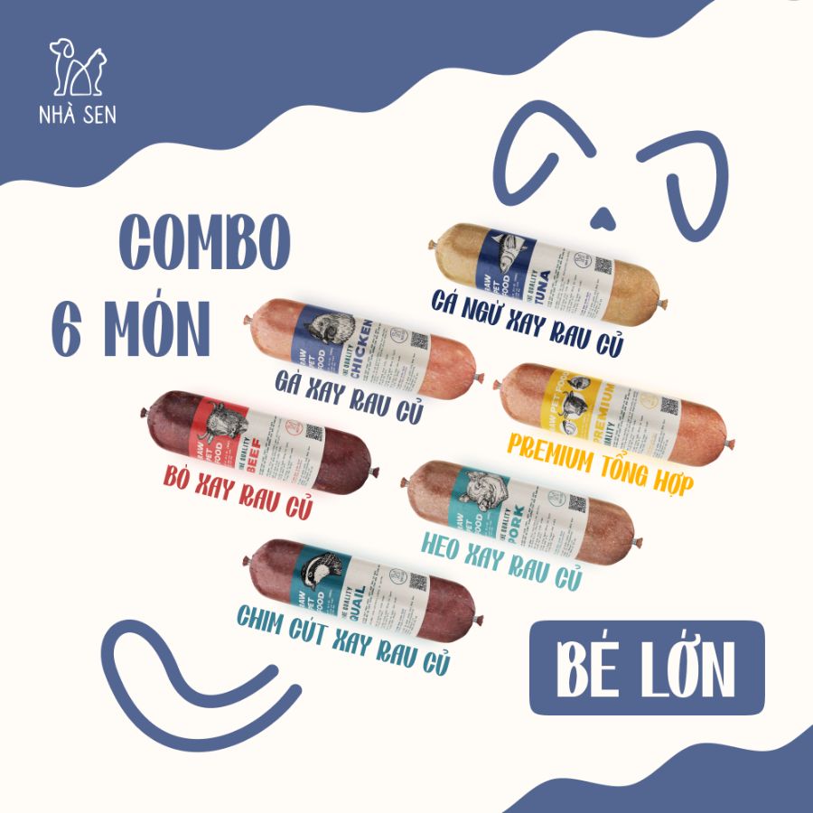 COMBO thức ăn cho thú cưng tại Nhà Sen – Giải pháp dinh dưỡng toàn diện, tiện lợi và tiết kiệm nhất cho cả chó và mèo.